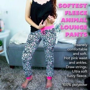 Softest Fleece Animal Lounge Pants